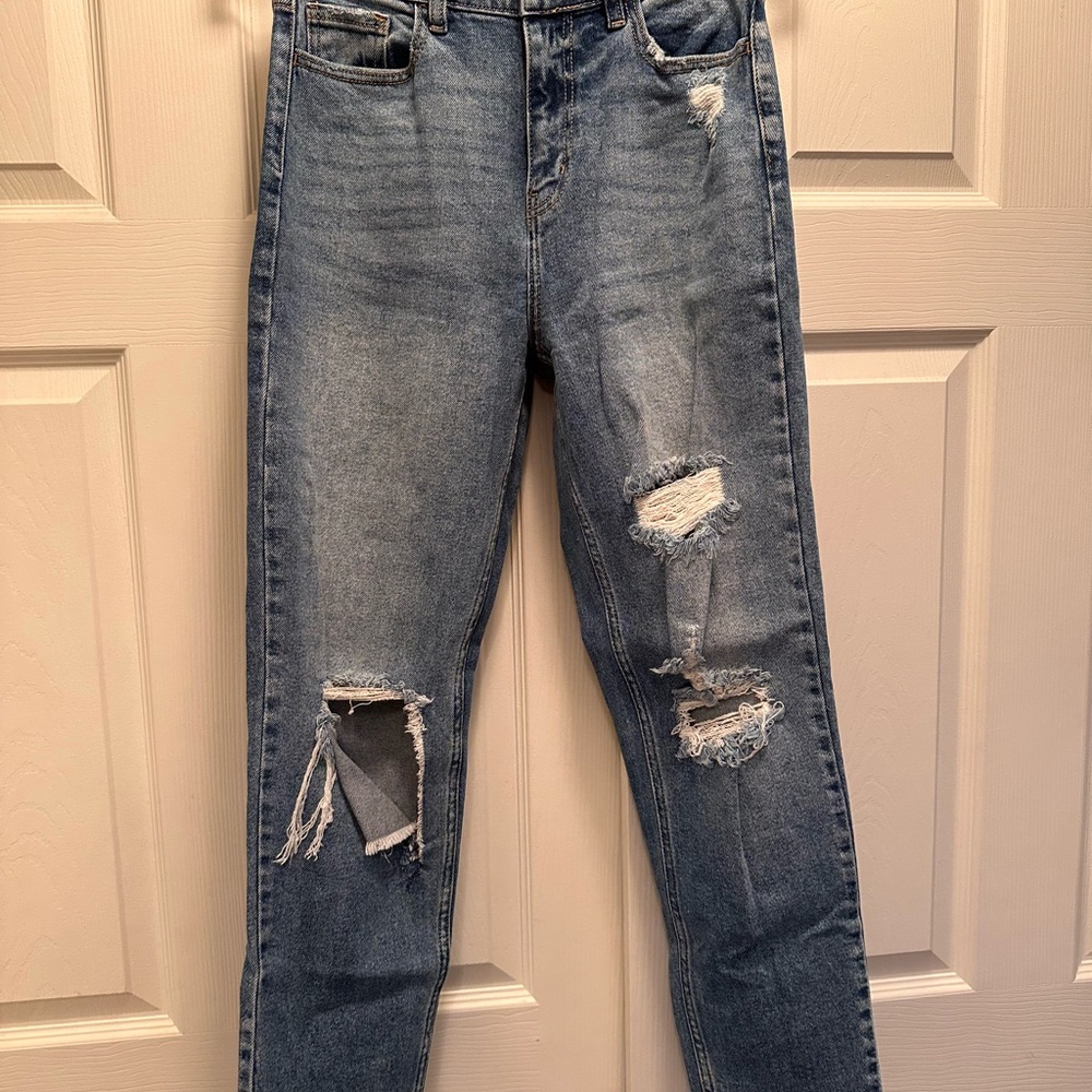 Cello Women's Distressed Skinny Jeans - Classic Blue
